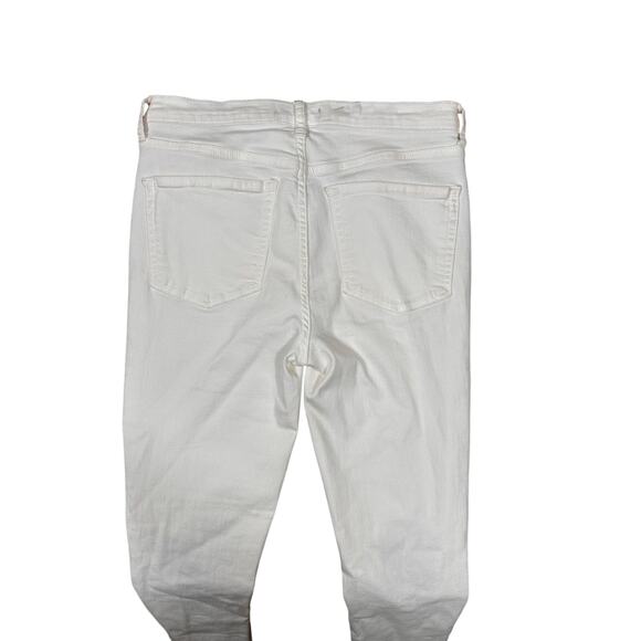 Free People White Distressed Skinny Jeans – Size 30 - Picture 7 of 8